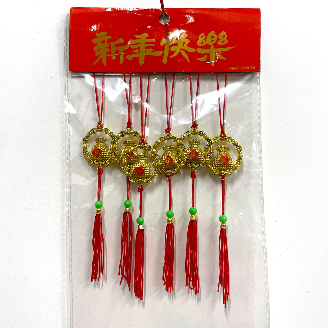 CNY Gold Money Bag Tassels (6ct.)