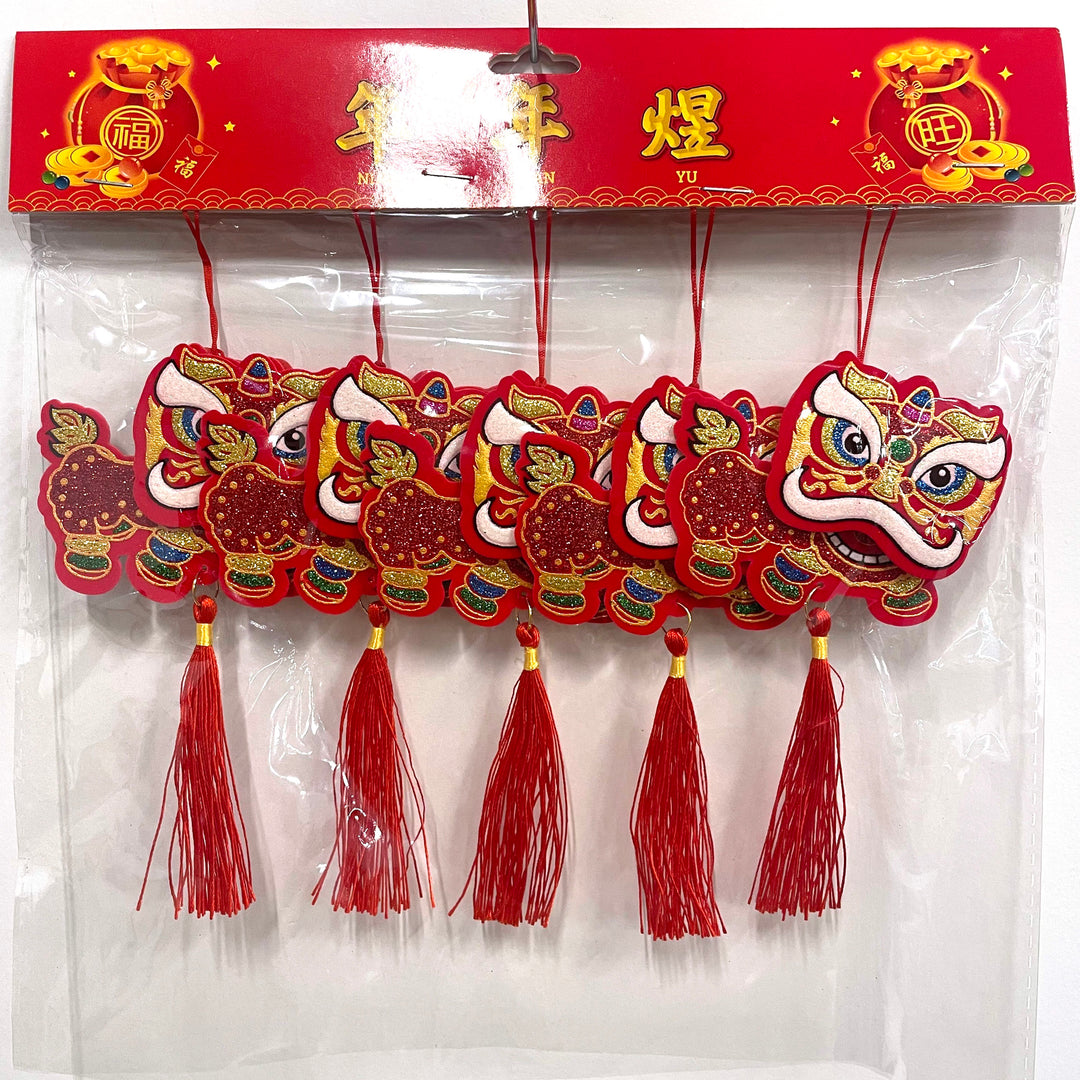 CNY Glitter Lion Tassels (6ct.)