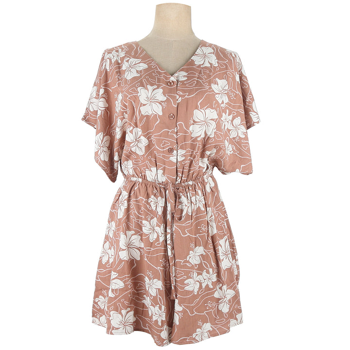 Romper Malia Hibiscus Mocha