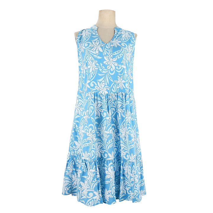 Sleevless Dress Kaipo Tiare Infinity Blue