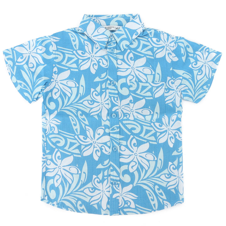 Boys Shirt Ikaika Tiare Infinity Blue