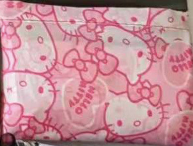 Foldable Bag Jackie CT Hello Kitty White Pink