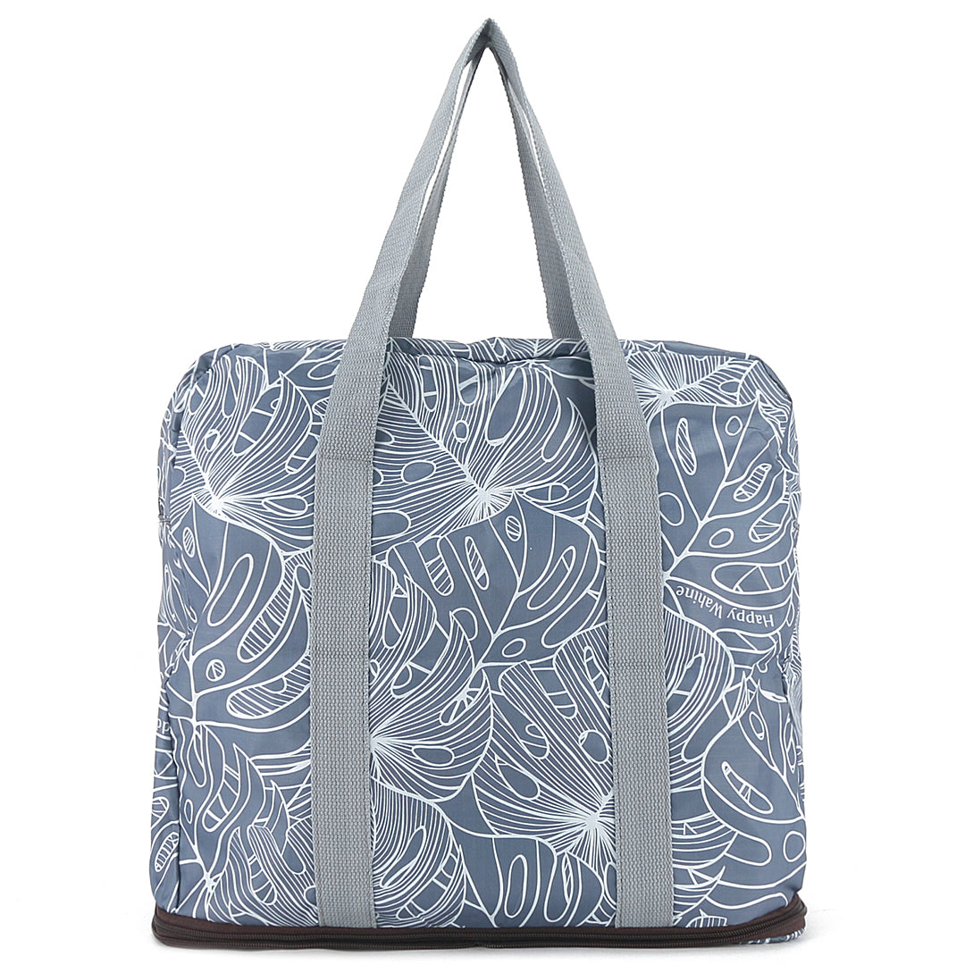 monstera bags Foldable Duffle Bag Sophie Monstera Lines Grey