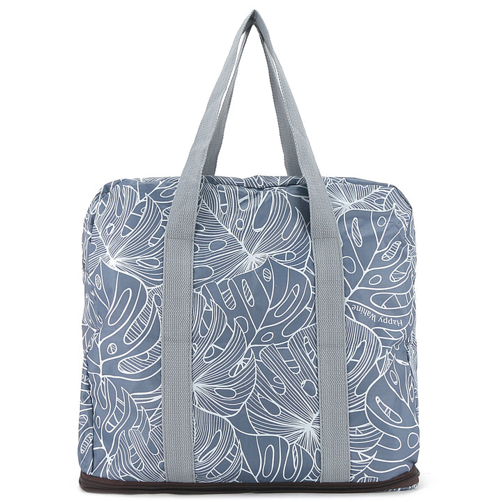 Foldable Duffle Bag Sophie Monstera Lines Grey