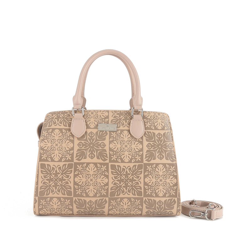 Satchel Gigi Quilt Embossed Beige