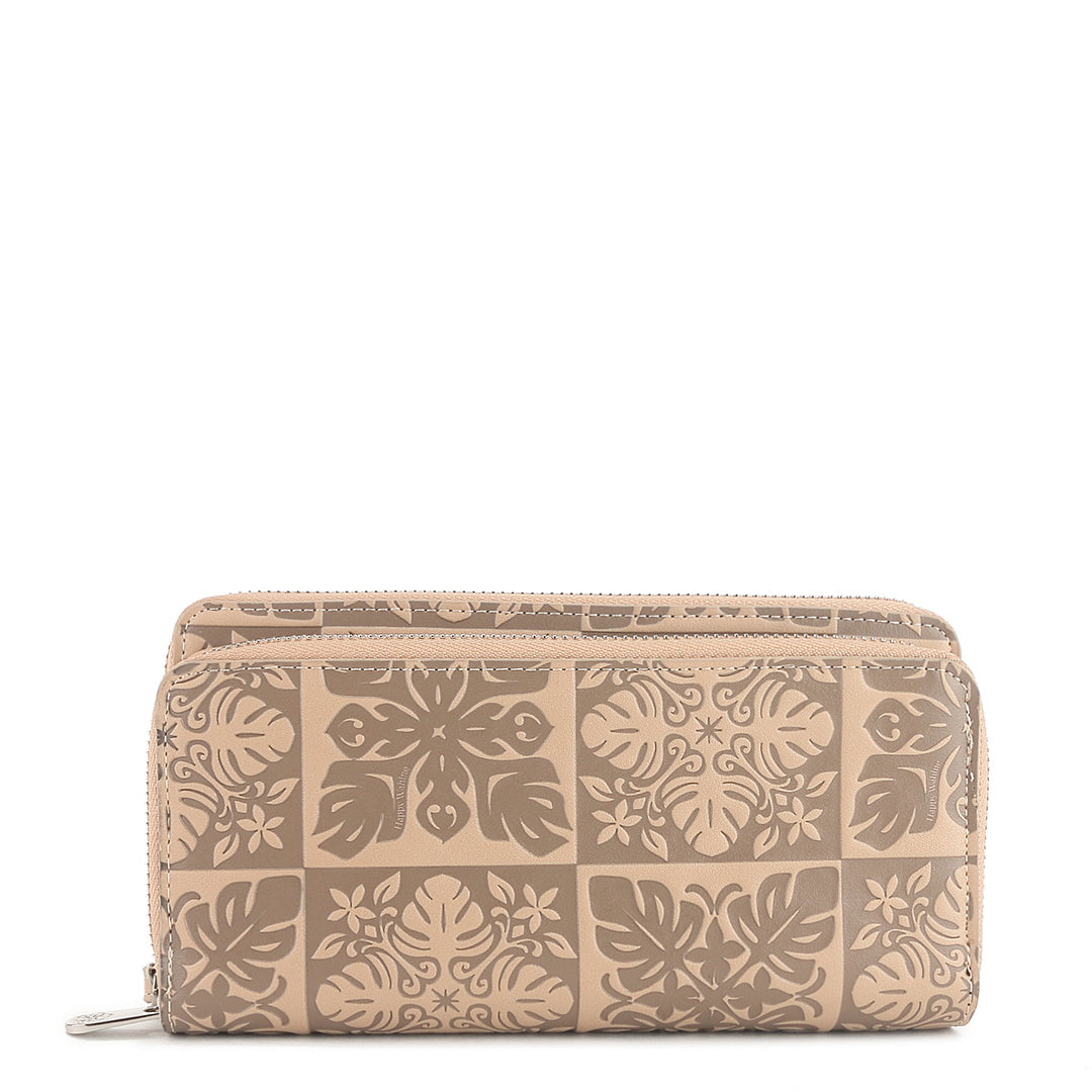 Wristlet Allison Quilt Embossed Beige