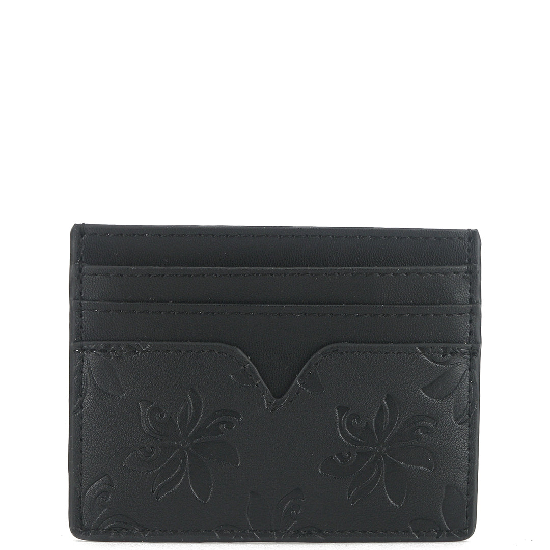 Card Case Meilany Tiare Embossed Black