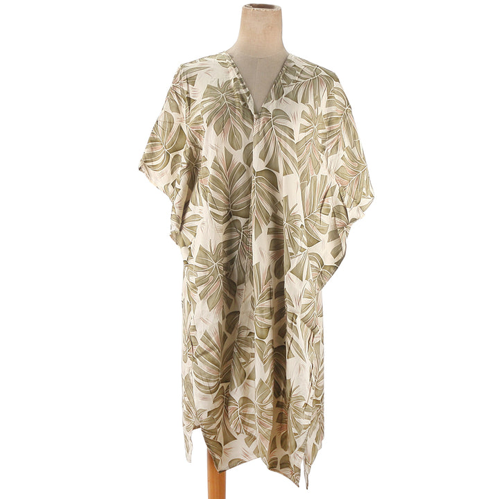 Coverup Nikki Monstera Green Beige