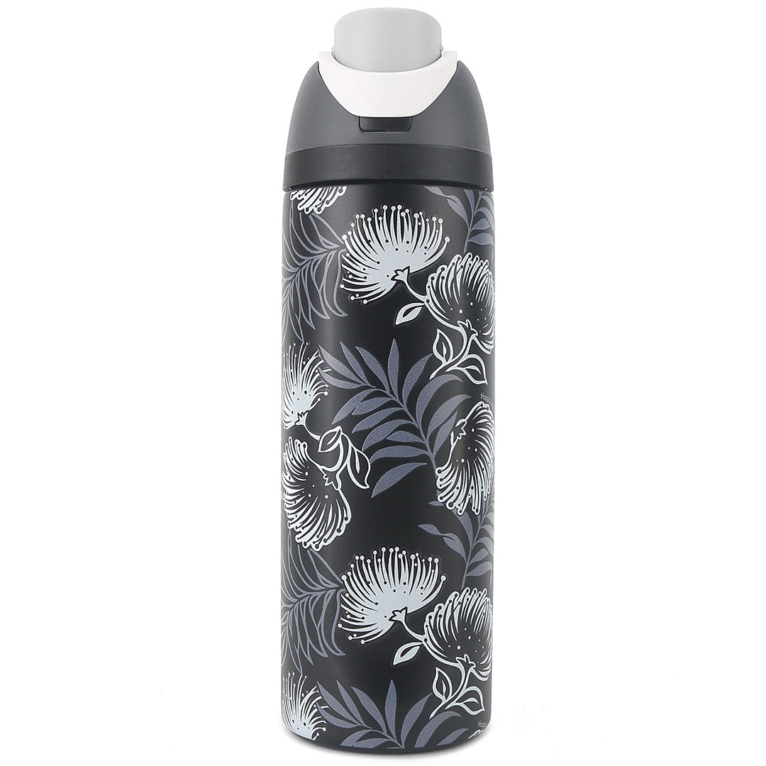 Insulated Water Bottle 24oz Snap Lehua Black