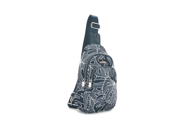 Sling Bag Ke'olu Monstera Lines Navy