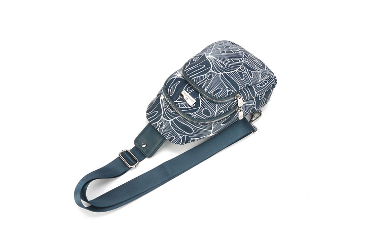 Sling Bag Ke'olu Monstera Lines Navy