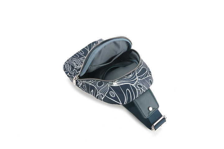 Sling Bag Ke'olu Monstera Lines Navy