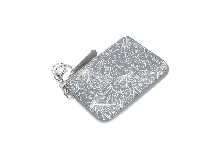 Card Case May Monstera Lines Grey