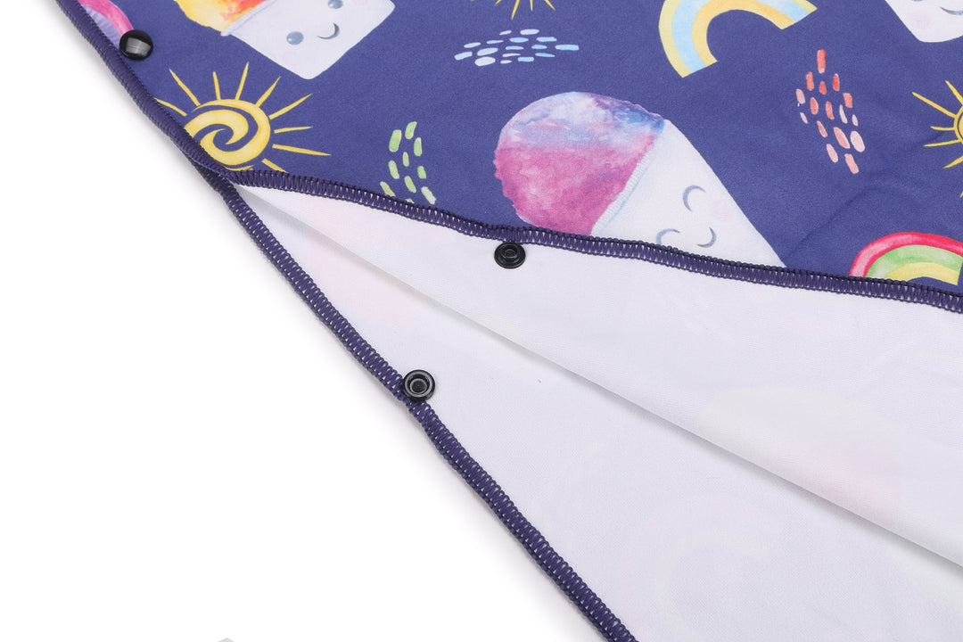 Hooded Beach Towel Poncho Kids Shave Ice Blue