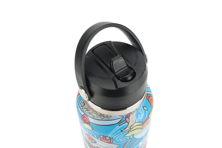Insulated Water Bottle 40oz Poke Competition Blue