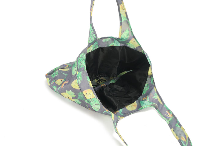 Foldable Bag Jacqueline Pineapple Monstera Grey