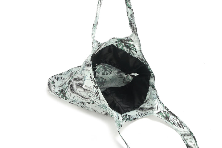 Foldable Bag Jacqueline Monstera Teal