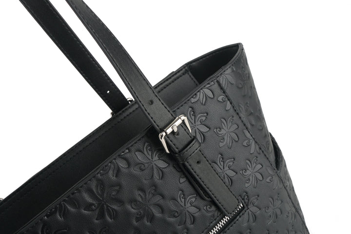 Tote Elizabeth Tiare Embossed Black
