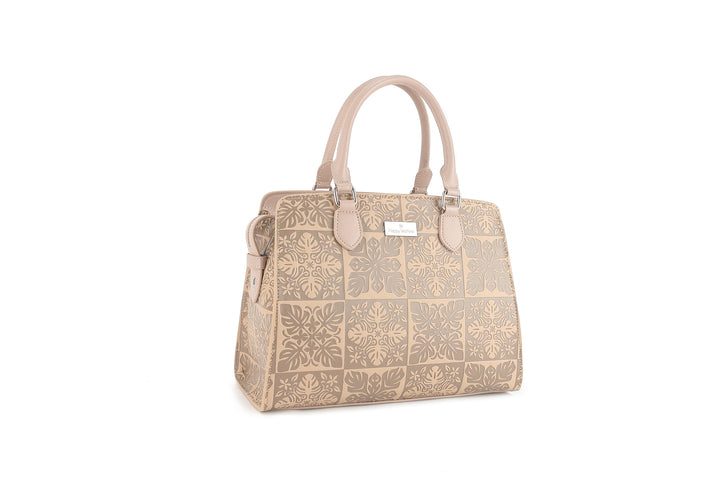 Satchel Gigi Quilt Embossed Beige
