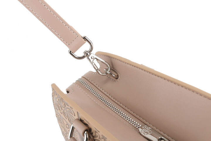 Satchel Gigi Quilt Embossed Beige