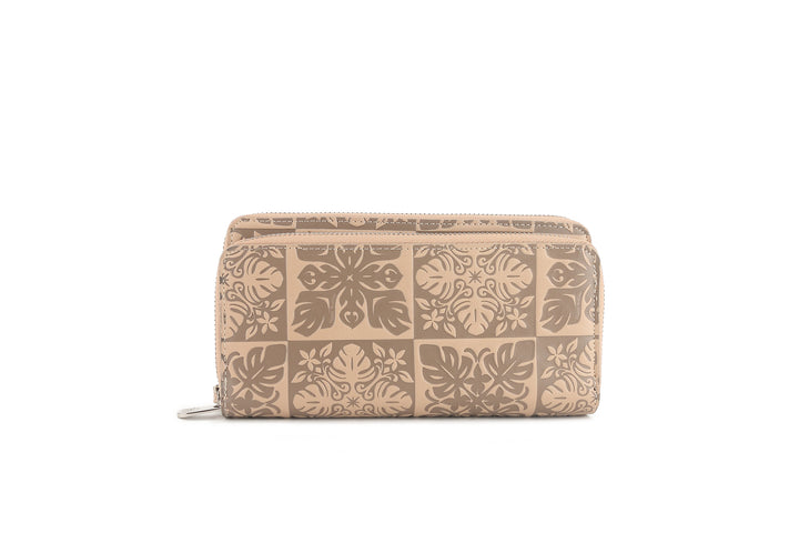 Wristlet Allison Quilt Embossed Beige