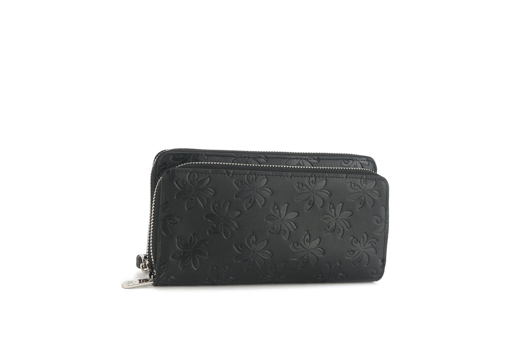 Wristlet Allison Tiare Embossed Black