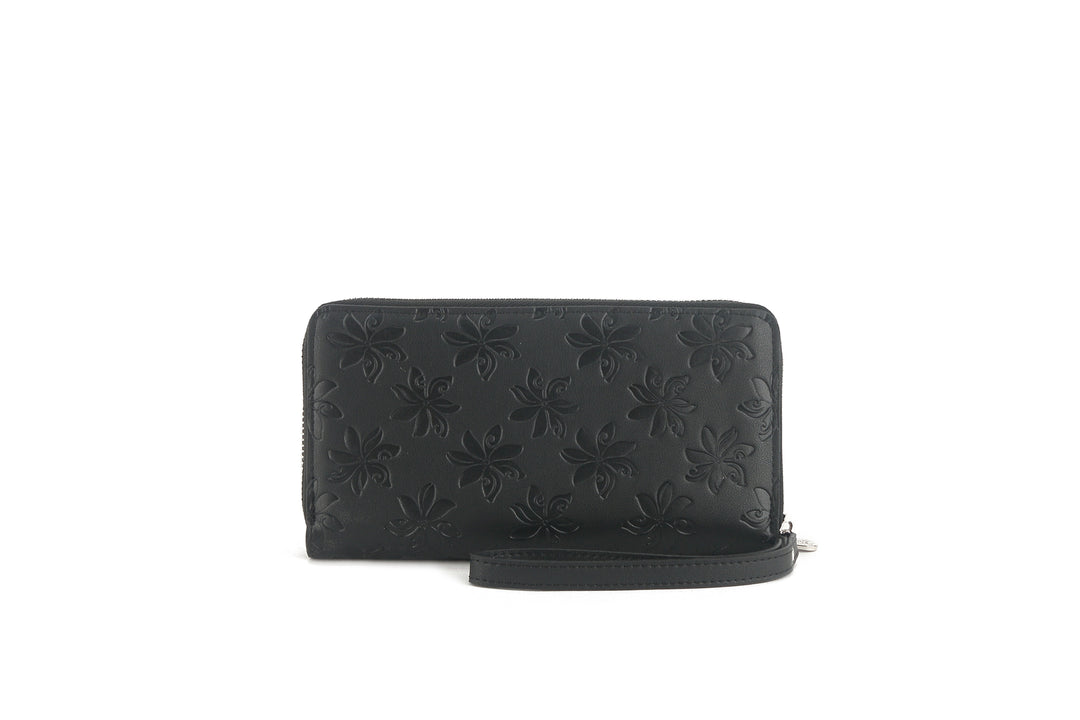 Wristlet Allison Tiare Embossed Black