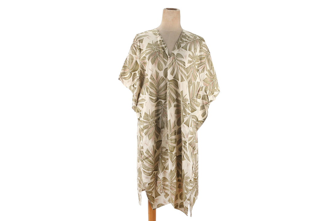 Coverup Nikki Monstera Green Beige