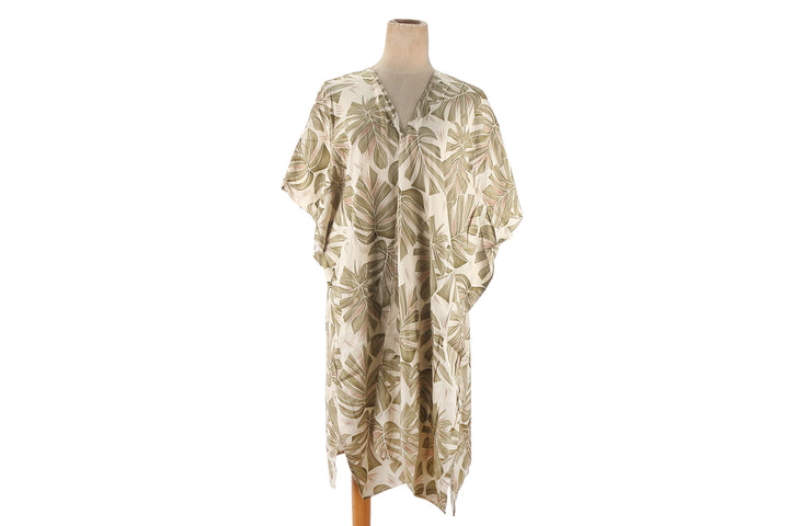 Coverup Nikki Monstera Green Beige