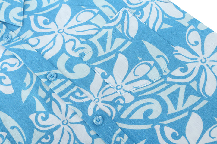 Boys Shirt Ikaika Tiare Infinity Blue