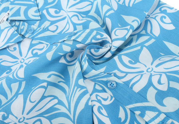 Boys Shirt Ikaika Tiare Infinity Blue