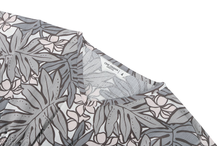 Girls Flow Dress Anela Mini Lauae Grey