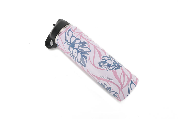 Insulated Water Bottle 24oz Heliconia Pink