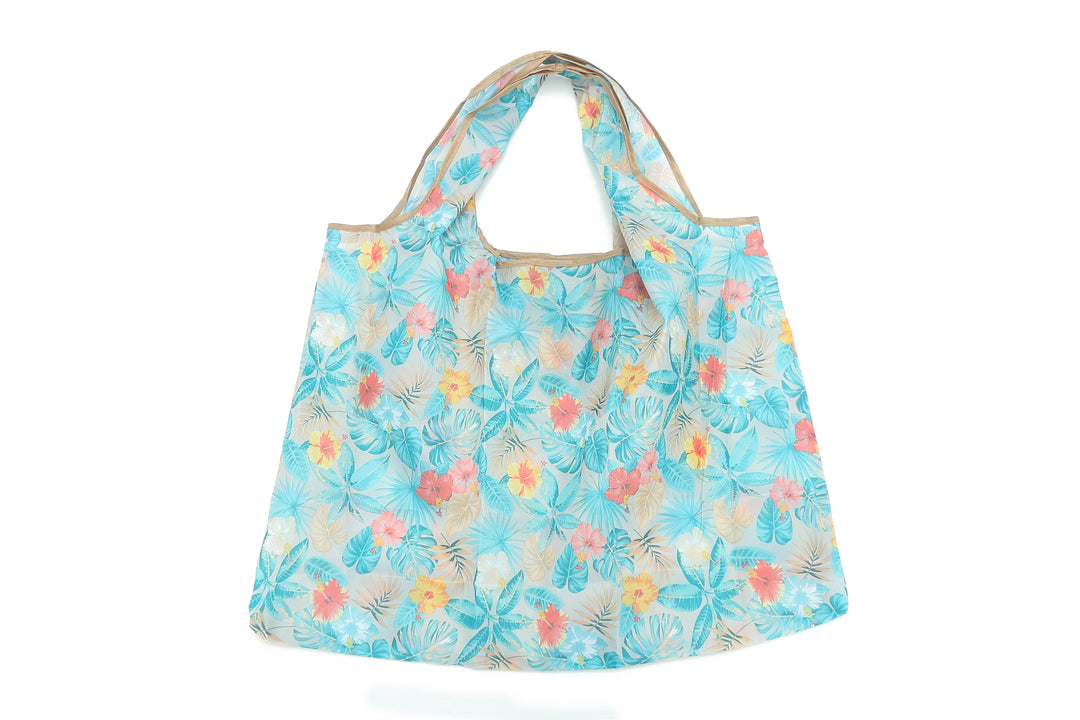 Foldable Bag Jackie Floral Mixed Blue