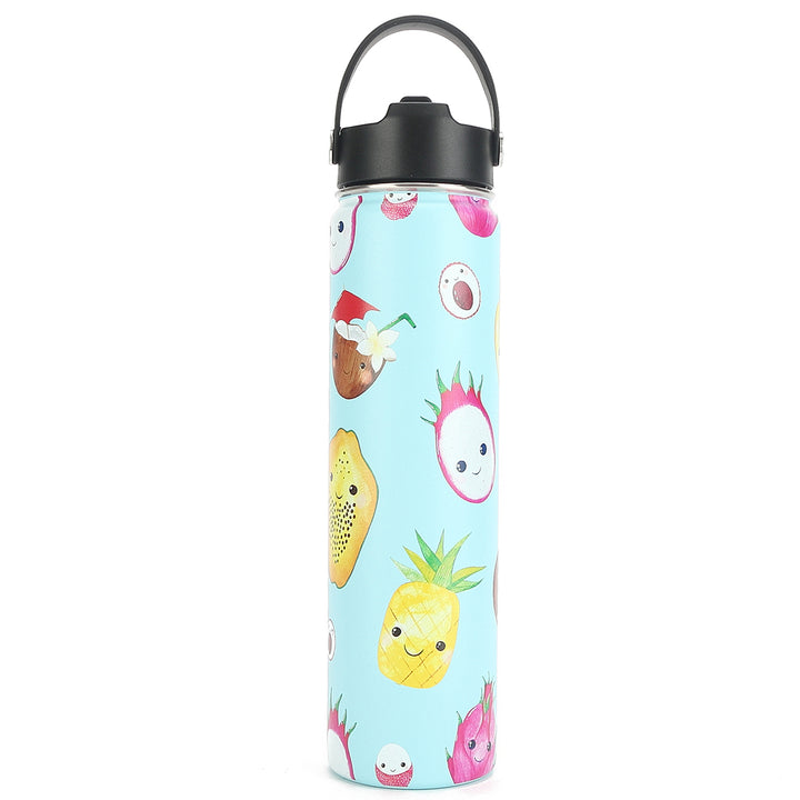 Insulated Water Bottle 24oz Hawaii Fruits Mint