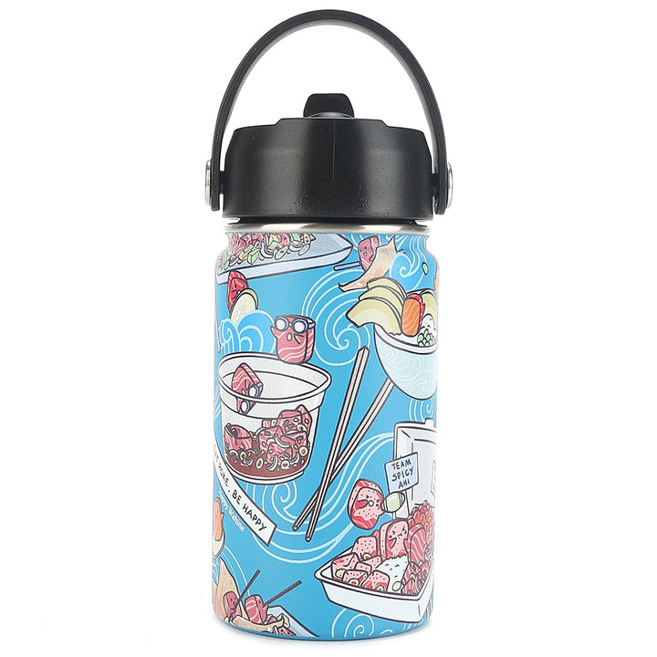 Insulated Water Bottle 12oz Poke Competition Blue