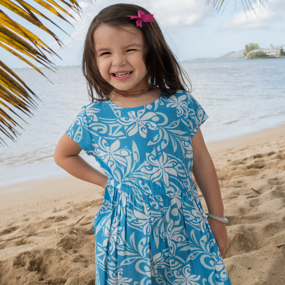 Girls Dress Leilani Tiare Infinity Blue