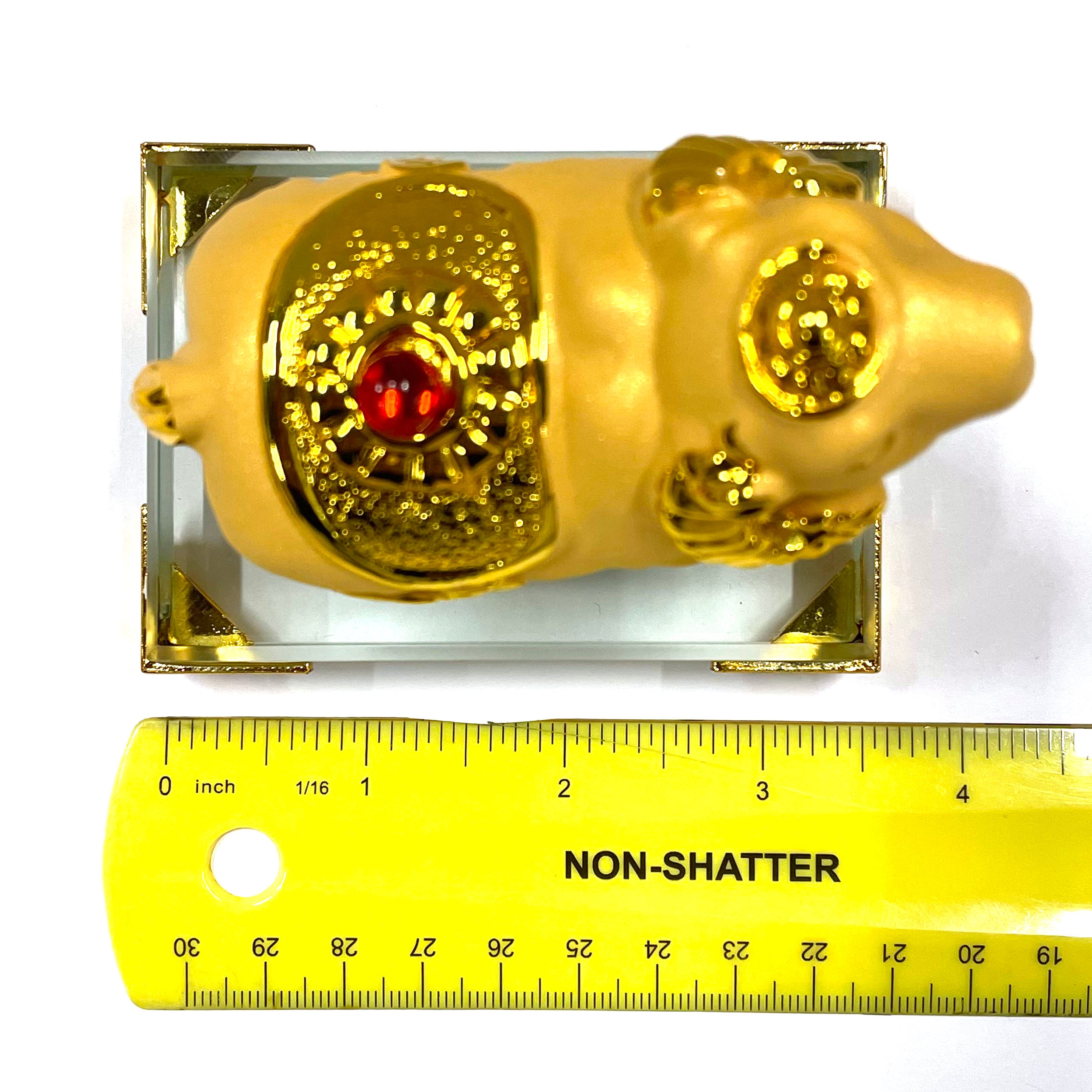2026 Chinese Zodiac Sheep Year Golden Resin Collectible Figurines
