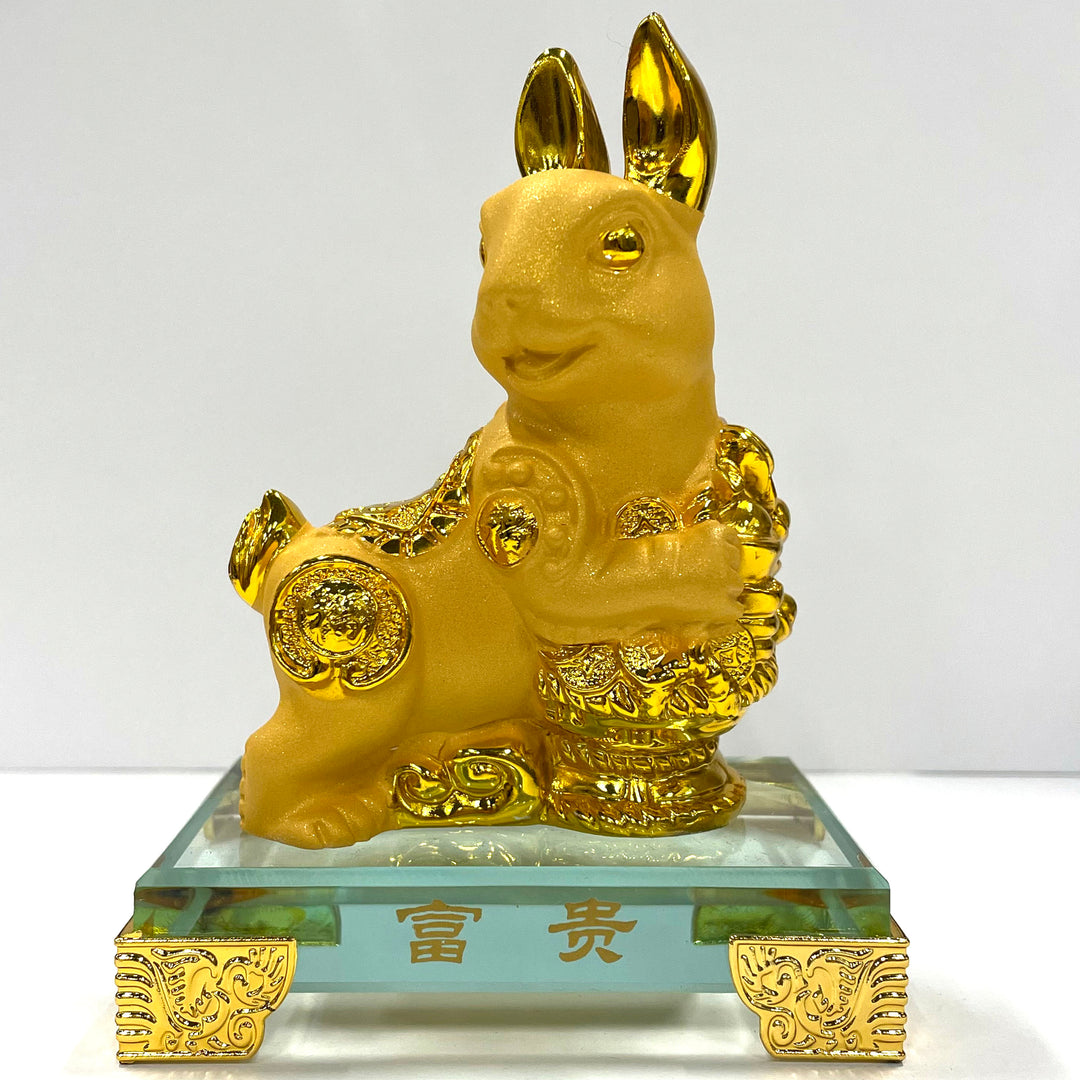 CNY Zodiac Glass Figurine Rabbit