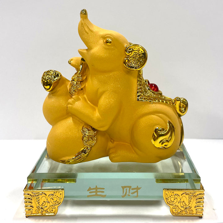CNY Zodiac Glass Figurine Rat