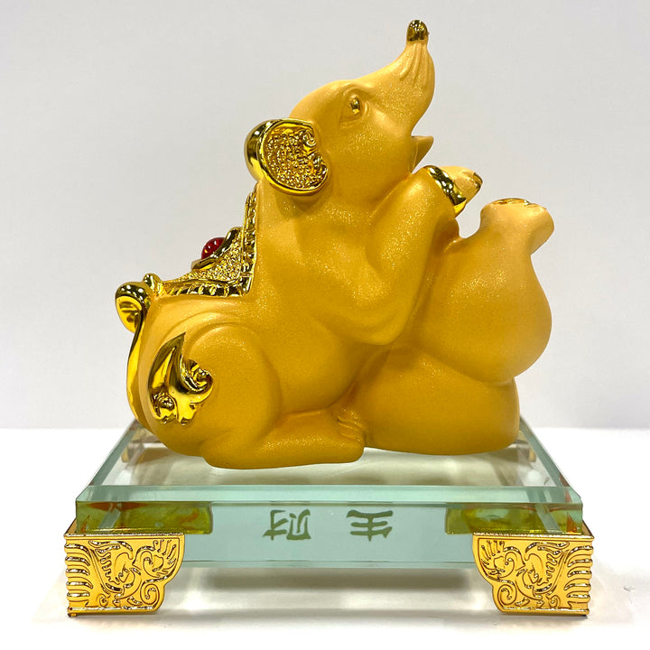 CNY Zodiac Glass Figurine Rat