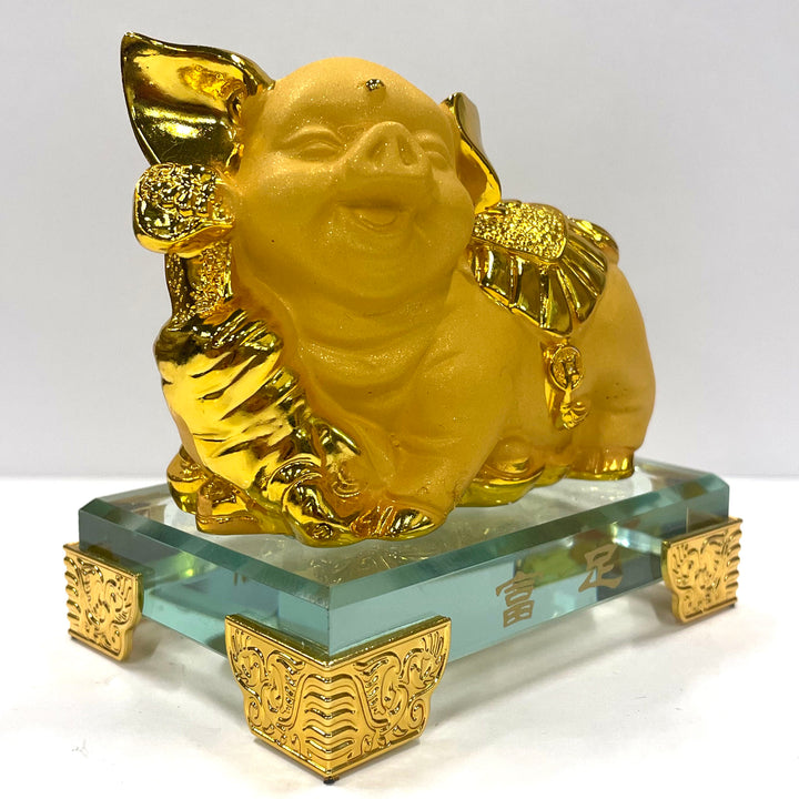 CNY Zodiac Glass Figurine Pig