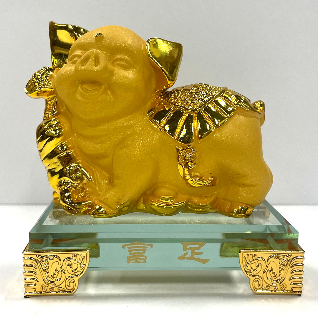 CNY Zodiac Glass Figurine Pig