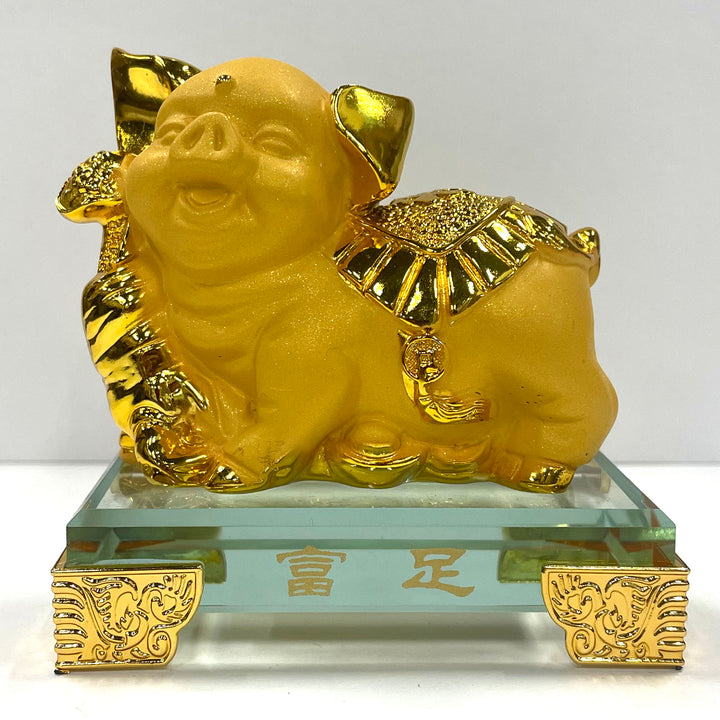 CNY Zodiac Glass Figurine Pig