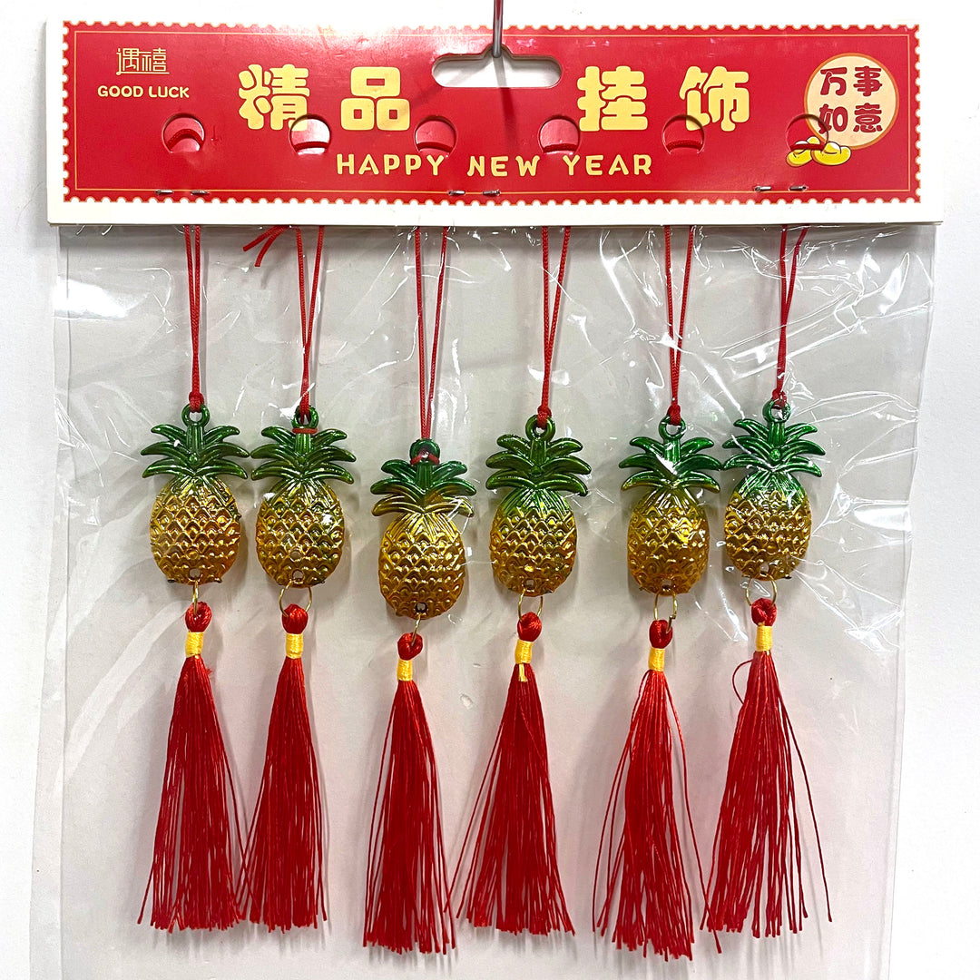 CNY Gold Pineapple Tassels (6ct.)