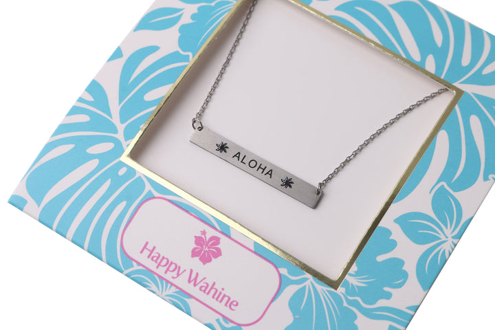 Necklace Aloha Bar Silver