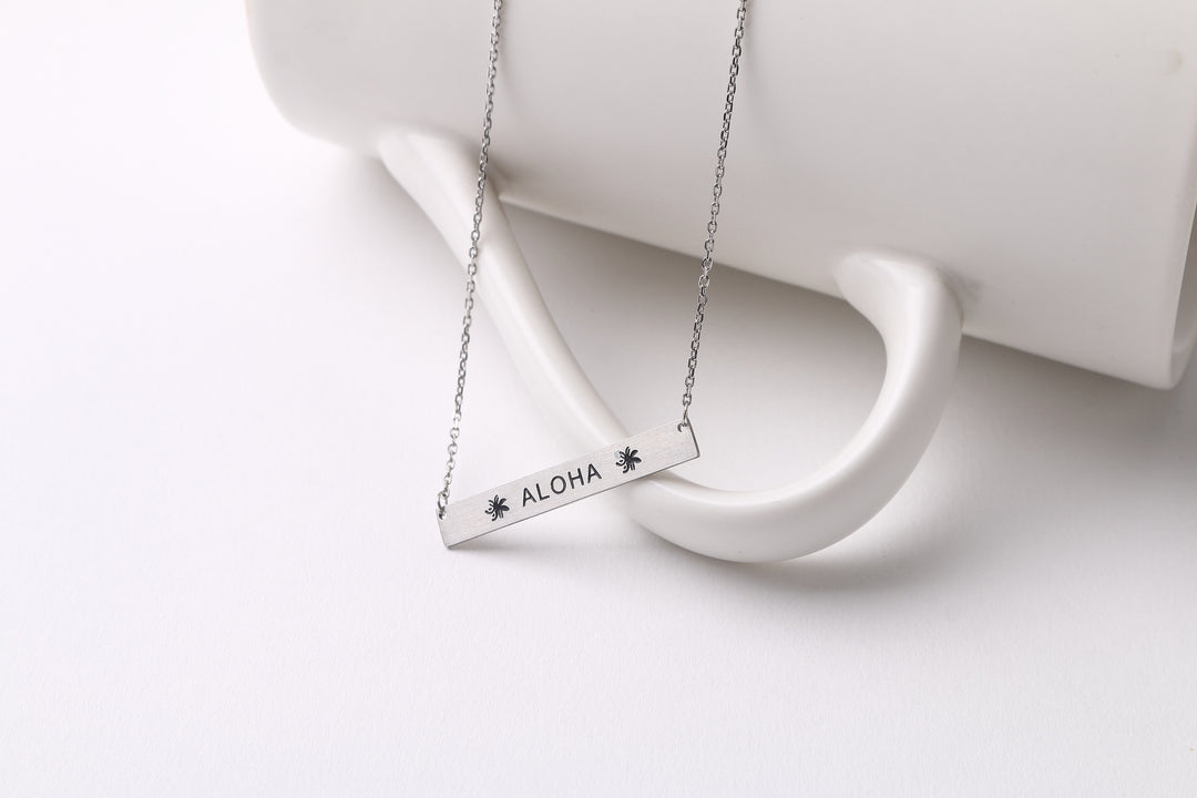 Necklace Aloha Bar Silver