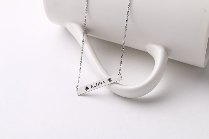 Necklace Aloha Bar Silver