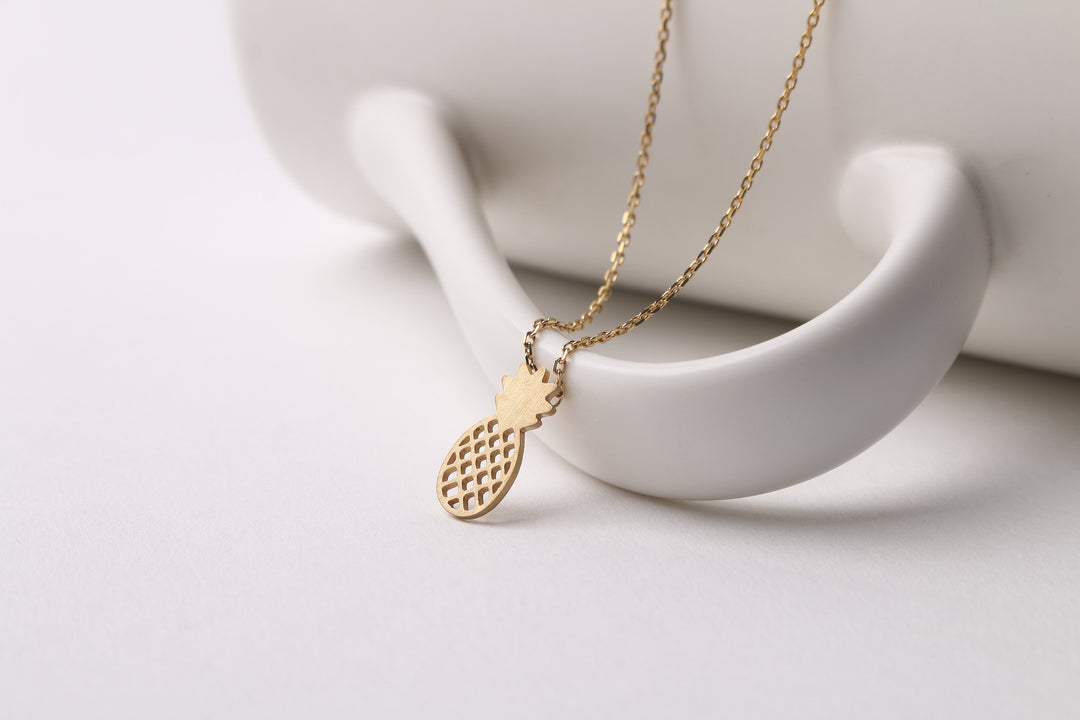 Necklace Aloha Pineapple Puka Gold