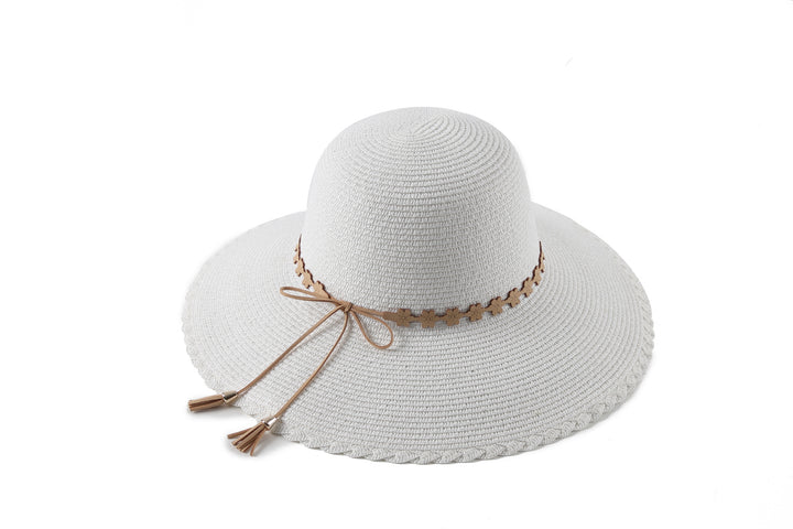 Hat Round Sunflower White